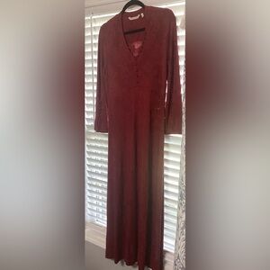 Soft Surroundings Burgundy Maxi Dress